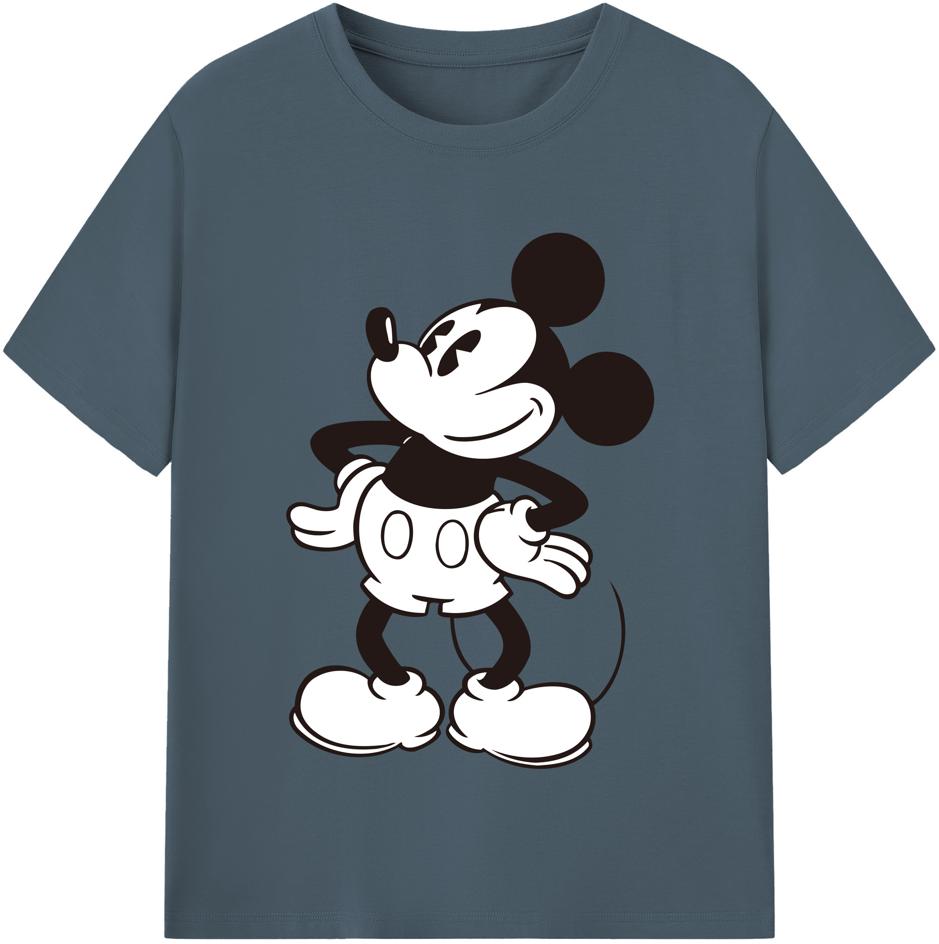 （画像用） ミッキーマウス Mickey Mouse 綿100％半袖Tシャツ（フロントプリント）